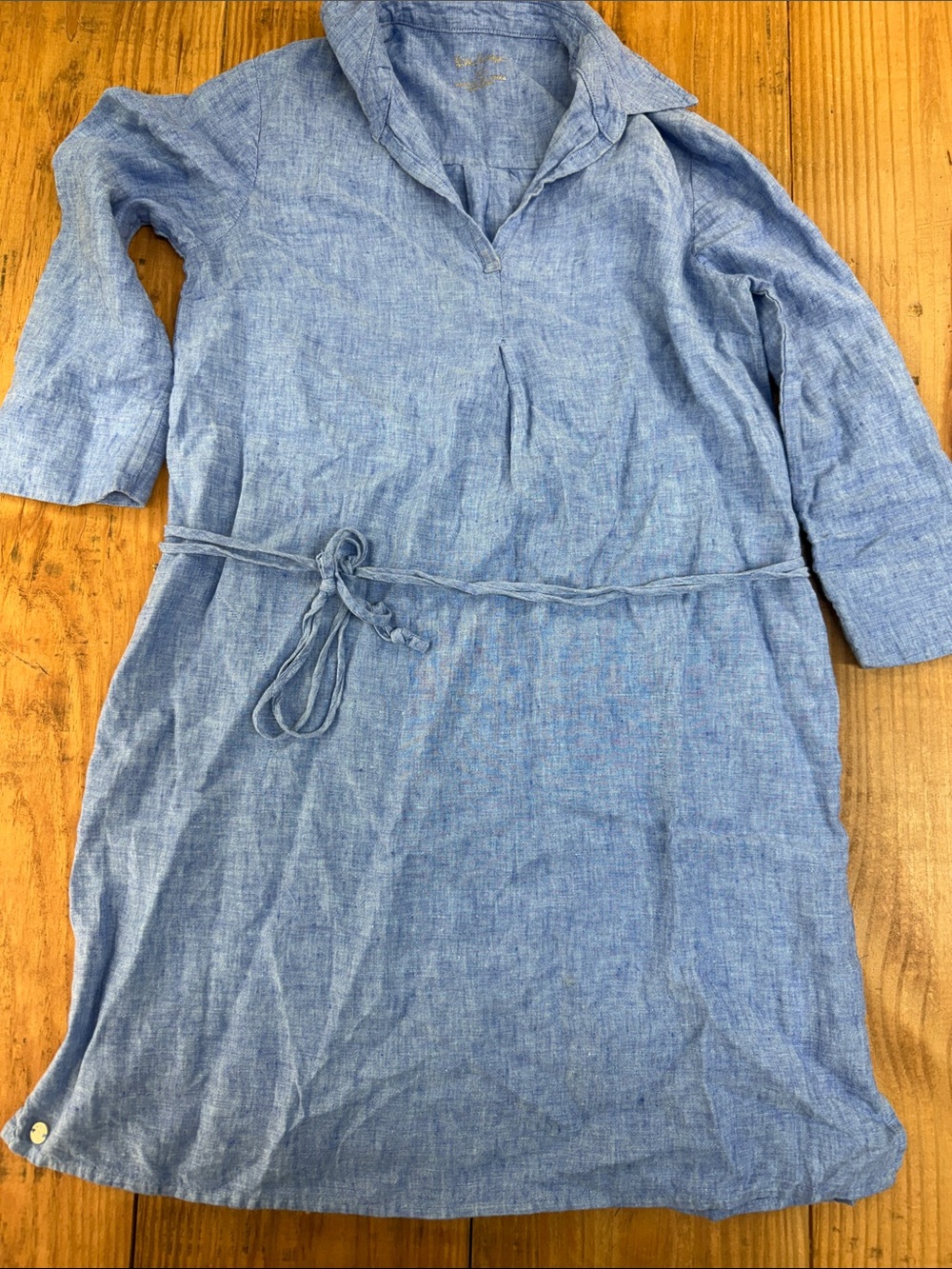 Lilly Pulitzer Chambray Blue Button-Front Shirt Dress